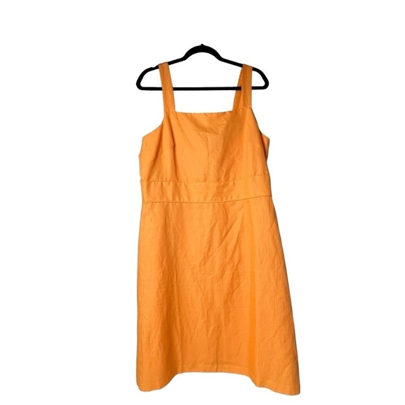 Ann Taylor Orange Textured Sheath Career Cocktail Dress Women’s Size 14 Lined - Picture 1 of 8